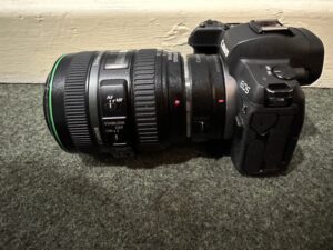 a camera with a long lens