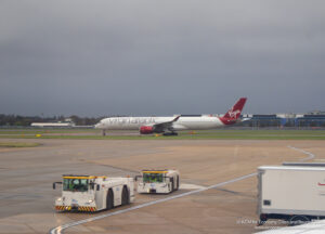 Virgin Atlantic Airbus A350-1000 arriving at London Heathrow Airport - Image, Economy Ckass and Beyond