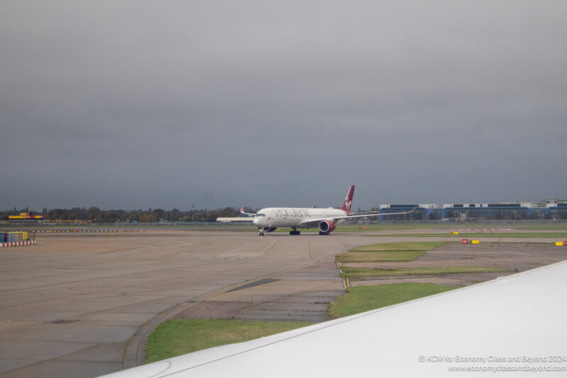 an airplane on the runway