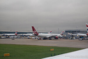 airplanes at an airport