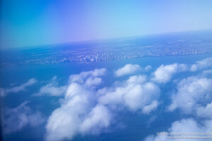 clouds and clouds above a city