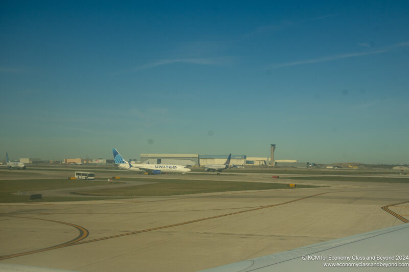 an airplane on the runway