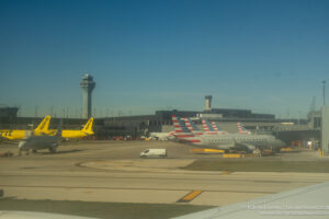 airplanes on the runway