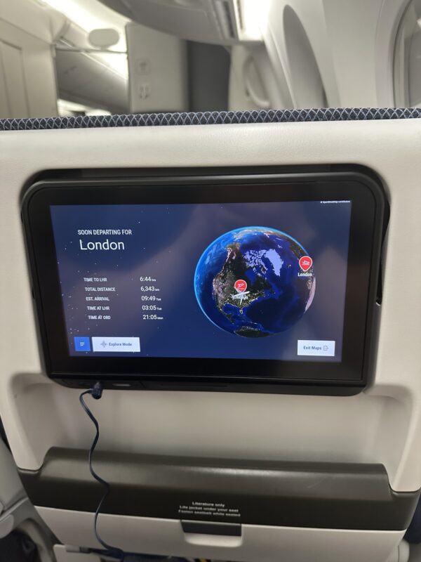 a screen on a plane