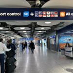 people walking in a airport