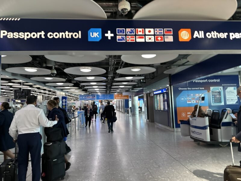 people walking in a airport