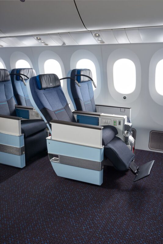 a row of seats in an airplane