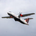 Loganair ATR72-600 climbing out of Dublin Airport - Image, Economy Class and Beyond