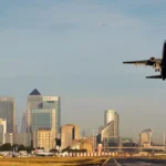 A plane taking off from London City Airport - Image, London City Airport