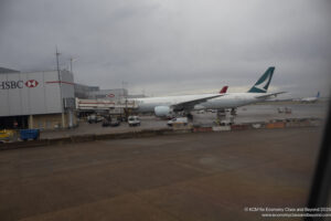 an airplane parked at an airport