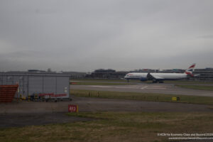 an airplane on the runway