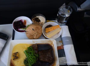 a tray of food on a table