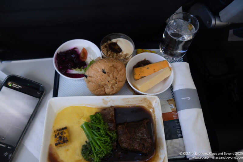 a tray of food on a table