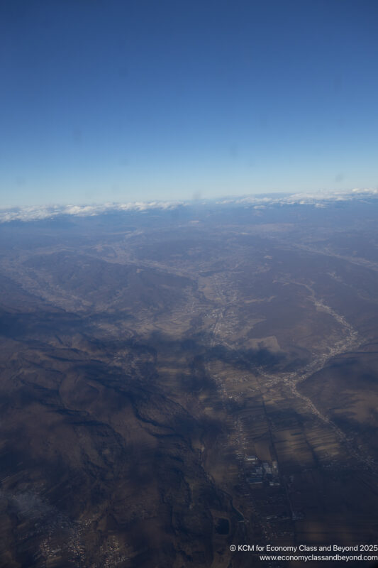 aerial view of a city from an airplane