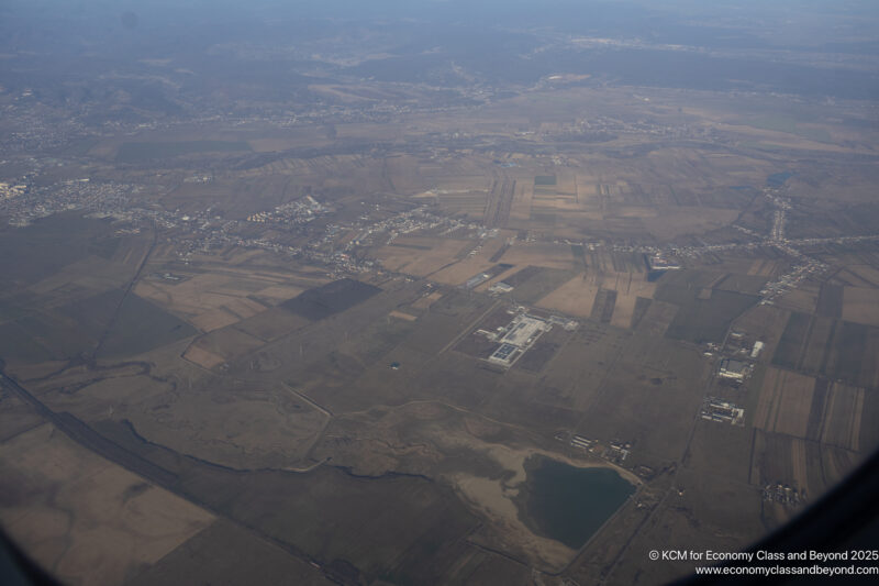 an aerial view of a city