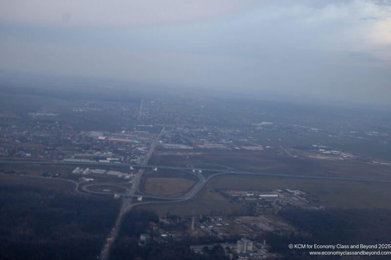 an aerial view of a city