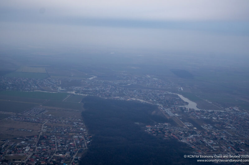 an aerial view of a city