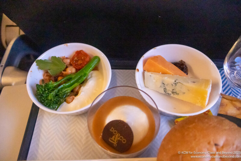 food in a bowl on a tray