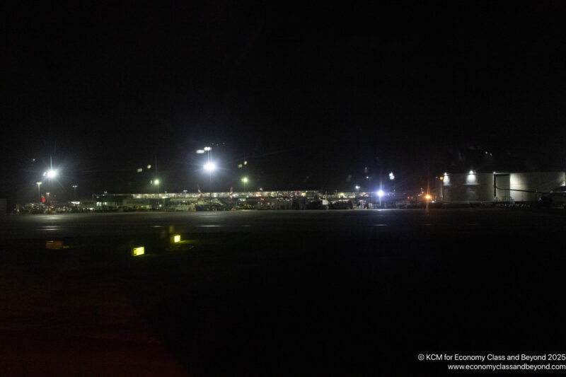 a large airport at night