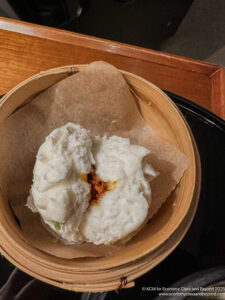 a bowl of food on a tray