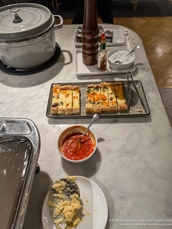 a table with food on it