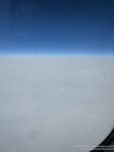a view of the sky from a plane window