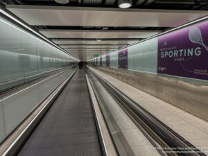 a walkway in a tunnel