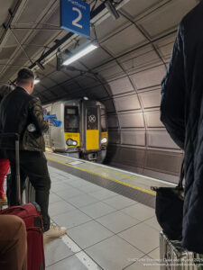 a train in a tunnel