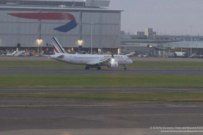 an airplane on the runway