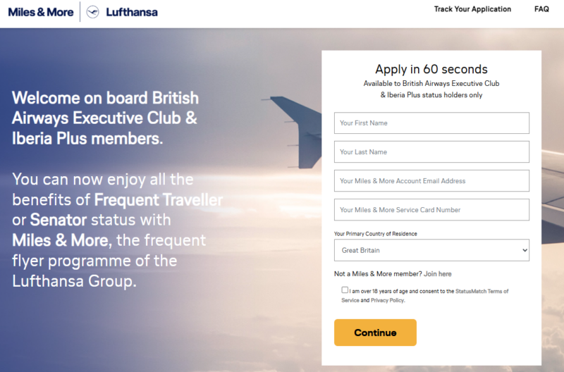 Lufthansa Status Match