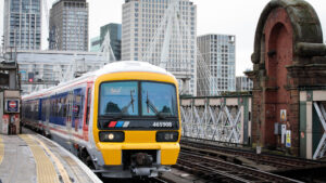 a train on a bridge