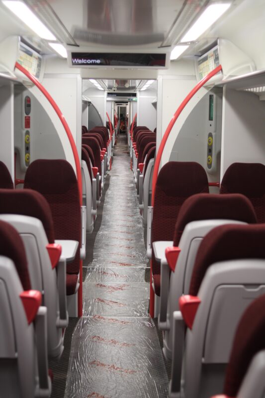 Interior of CrossCountry 170101 in its new colours at before deployment - Image, CrossCountry 