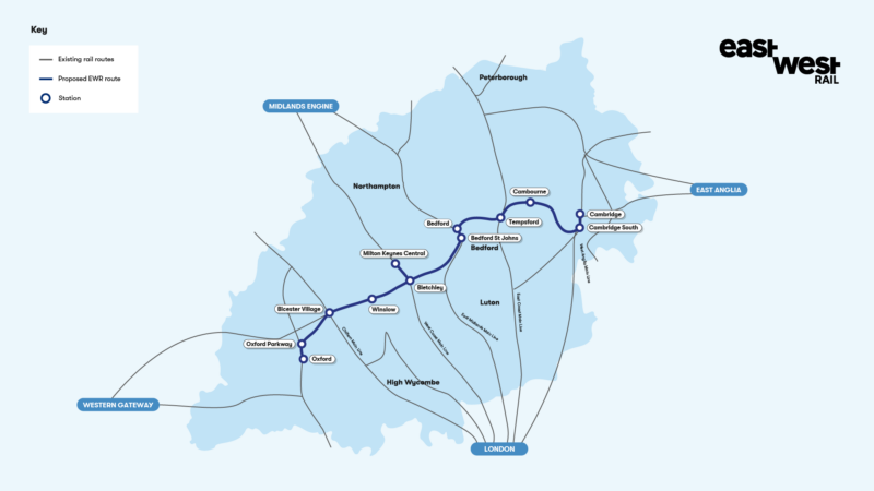 East West Rail Map - Image, East West Rail