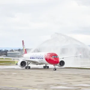 Edelweiss A350 greeted at ZRH - Imge, Edelweiss