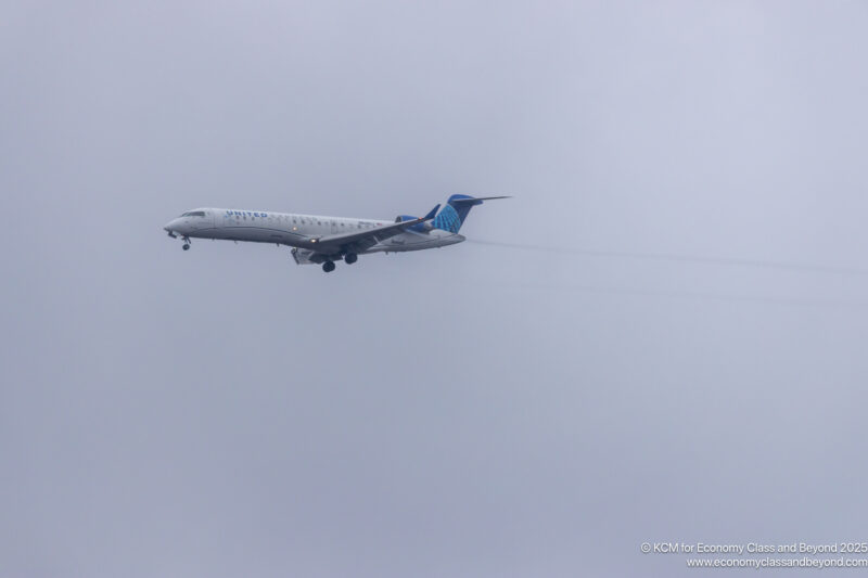 an airplane flying in the sky
