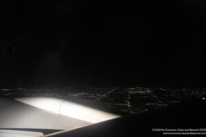 a view of a city from an airplane