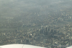 an aerial view of a city