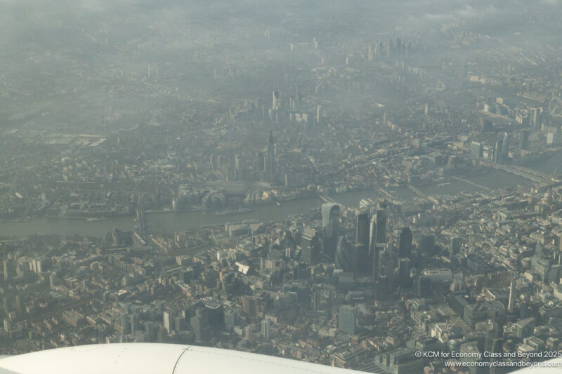an aerial view of a city