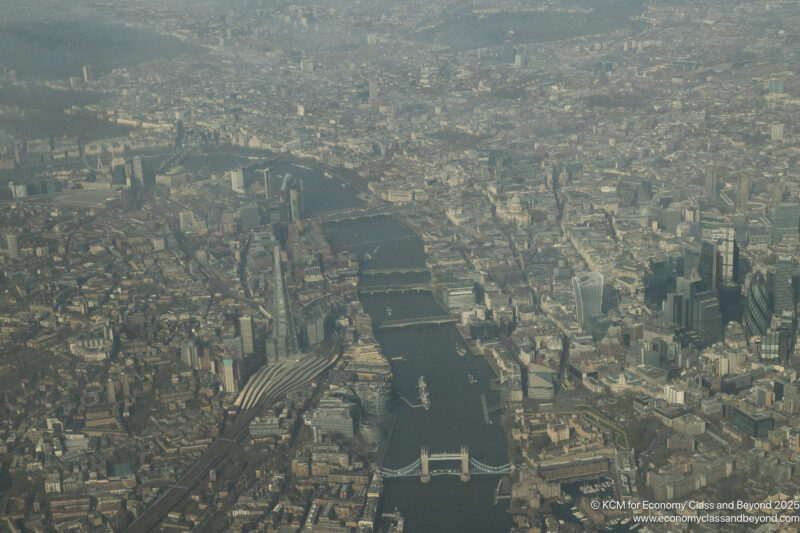 an aerial view of a city