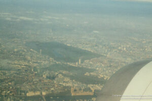 an aerial view of a city