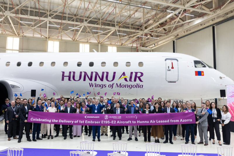 Embaer/Azorra deliver the first E195-E2 to Hunnu Air - Image, Embraer 