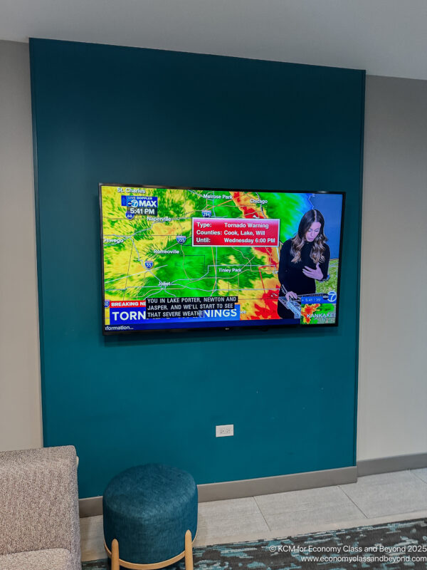 a tv on a wall