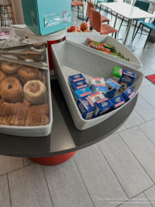 a trays of food on a table