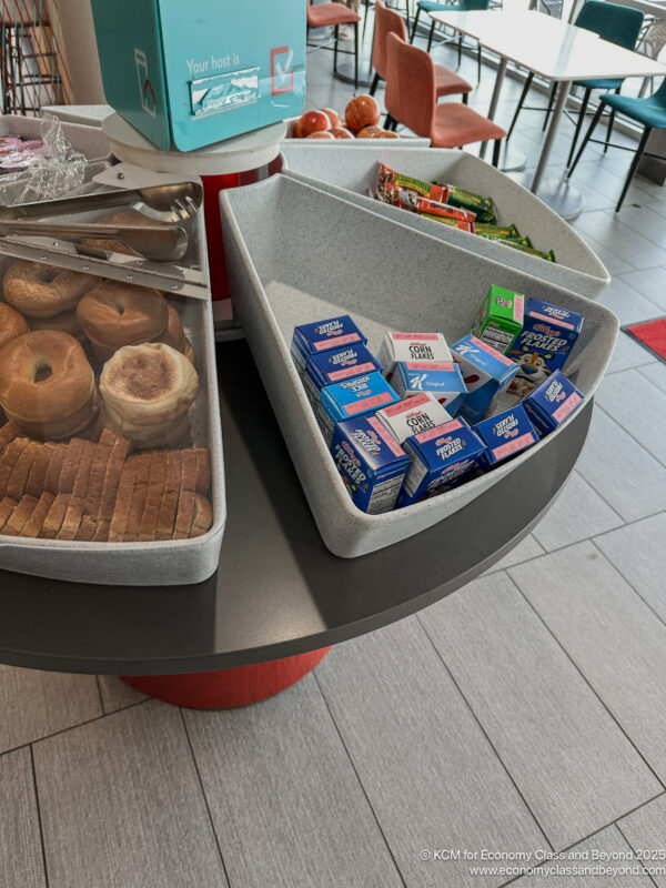 a trays of food on a table