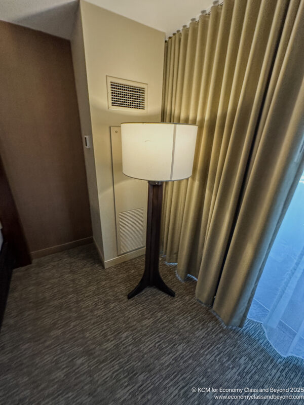a lamp in a room