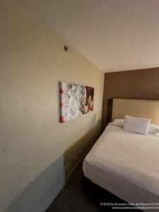 a bed in a room