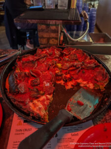 a pizza in a pan