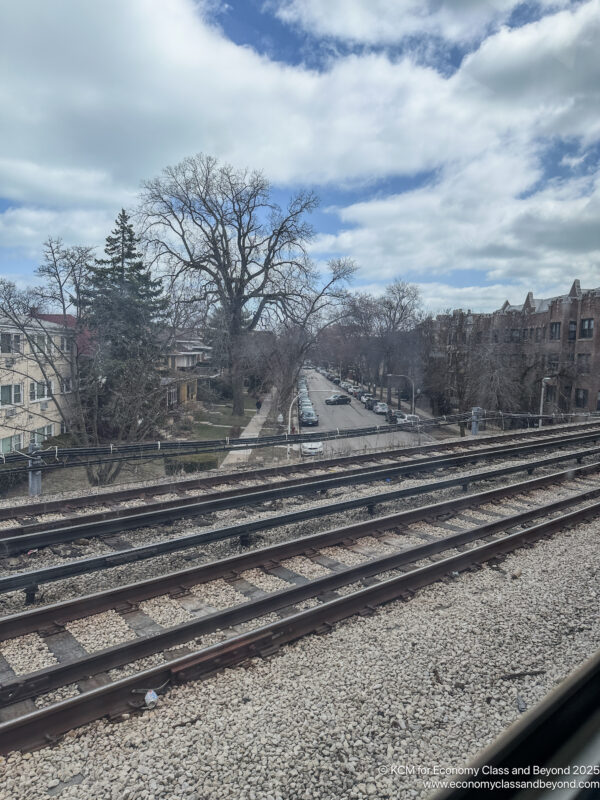 train tracks in a city