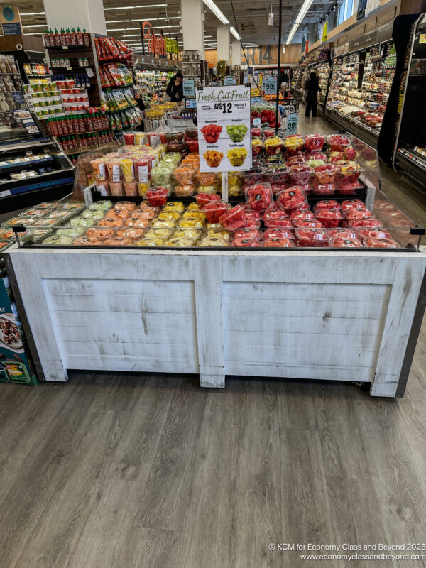 a display of fruit in a grocery store