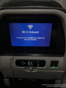 a screen on a seat